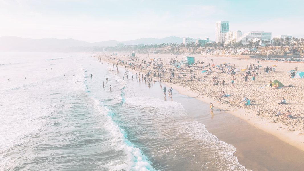 Faded image of Santa Monica beach