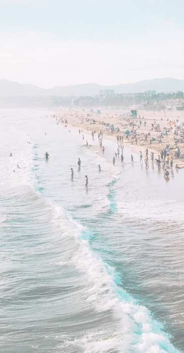 Faded image of Santa Monica beach